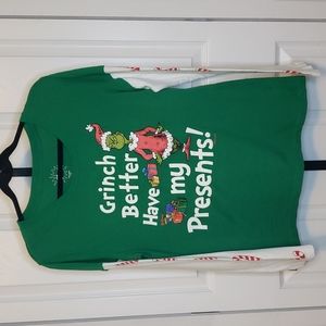 The Grinch Dr. Seuss Funny Long Sleeve Christmas Tee